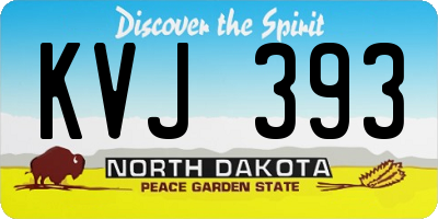 ND license plate KVJ393