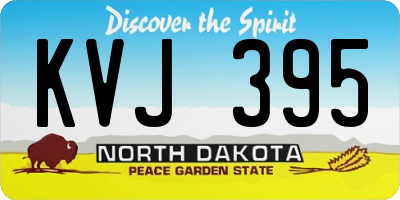 ND license plate KVJ395