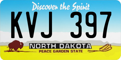 ND license plate KVJ397