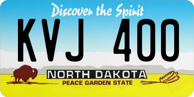 ND license plate KVJ400