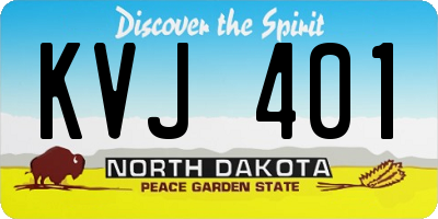 ND license plate KVJ401