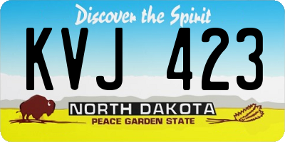 ND license plate KVJ423