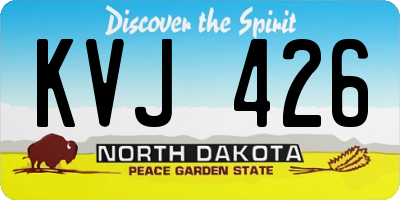 ND license plate KVJ426