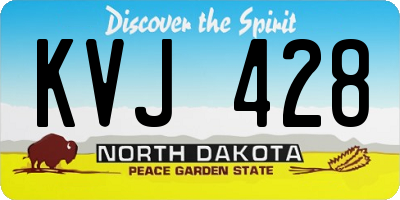 ND license plate KVJ428