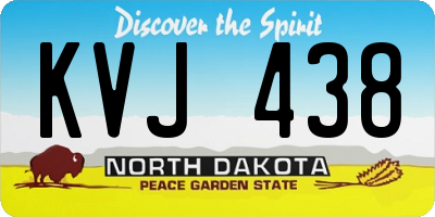 ND license plate KVJ438