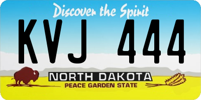 ND license plate KVJ444