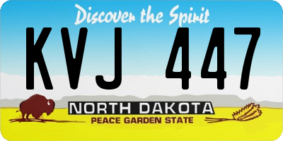 ND license plate KVJ447