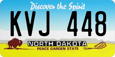 ND license plate KVJ448
