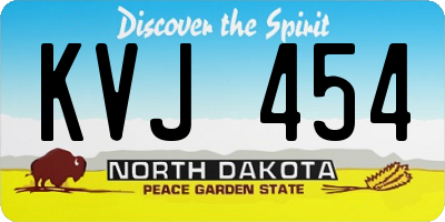 ND license plate KVJ454