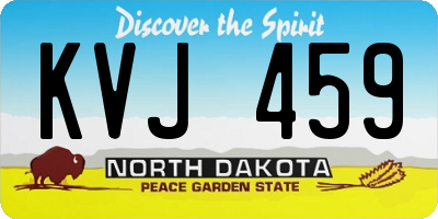 ND license plate KVJ459
