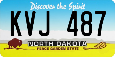 ND license plate KVJ487