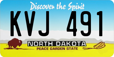 ND license plate KVJ491
