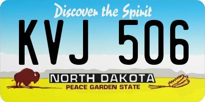 ND license plate KVJ506