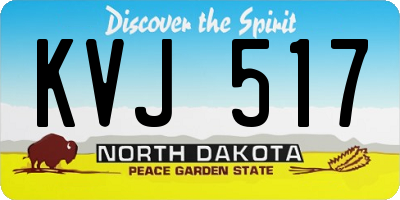 ND license plate KVJ517