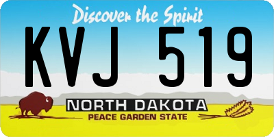 ND license plate KVJ519