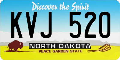 ND license plate KVJ520