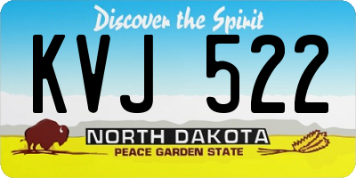 ND license plate KVJ522