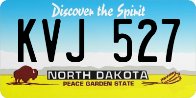 ND license plate KVJ527