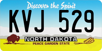 ND license plate KVJ529