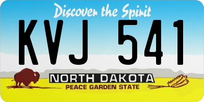 ND license plate KVJ541
