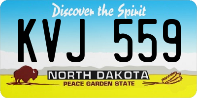ND license plate KVJ559