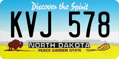 ND license plate KVJ578