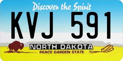 ND license plate KVJ591