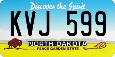 ND license plate KVJ599