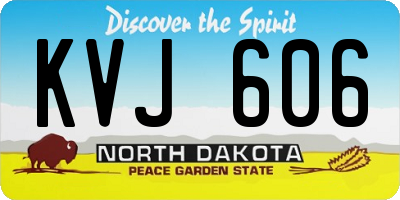 ND license plate KVJ606