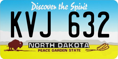ND license plate KVJ632