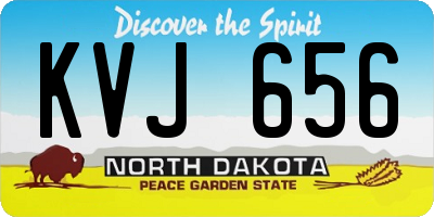 ND license plate KVJ656