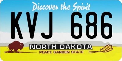 ND license plate KVJ686