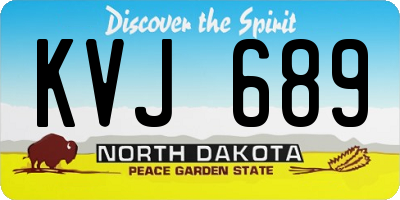ND license plate KVJ689