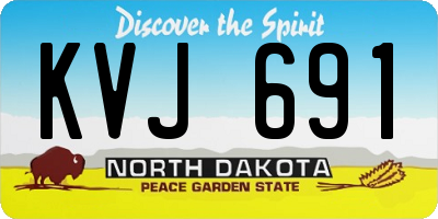 ND license plate KVJ691