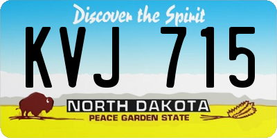 ND license plate KVJ715