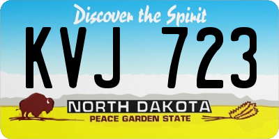 ND license plate KVJ723