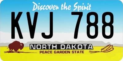 ND license plate KVJ788