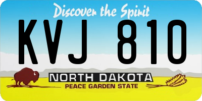 ND license plate KVJ810
