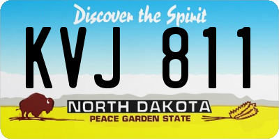ND license plate KVJ811