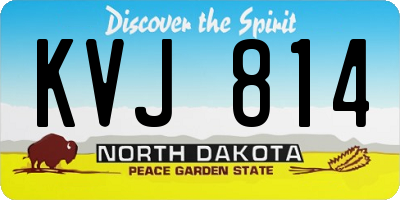 ND license plate KVJ814