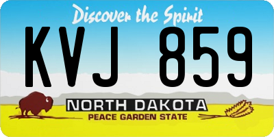 ND license plate KVJ859