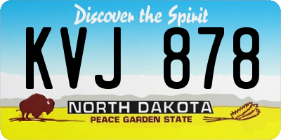 ND license plate KVJ878