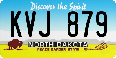 ND license plate KVJ879