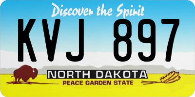 ND license plate KVJ897