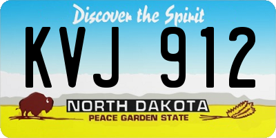 ND license plate KVJ912