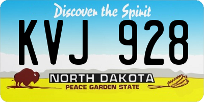 ND license plate KVJ928