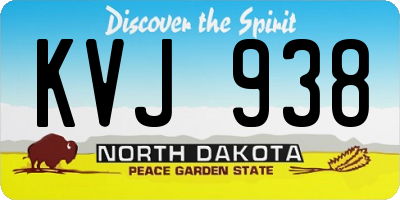 ND license plate KVJ938