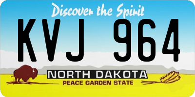 ND license plate KVJ964