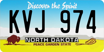 ND license plate KVJ974