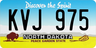 ND license plate KVJ975